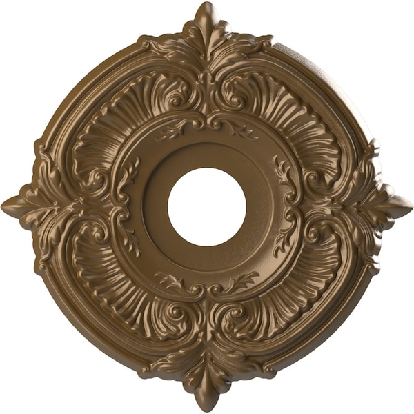 Ekena Millwork Attica PVC Medallion (Canopies up to 5 5/8"), 16"OD x 3 1/2"ID x 1"P, Metallic Champagne Bronze CMP16ATCCB - main